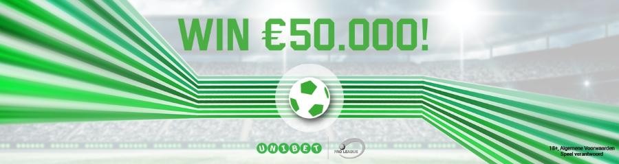 Win €50.000 met jouw gratis voorspelling bij Unibet.be