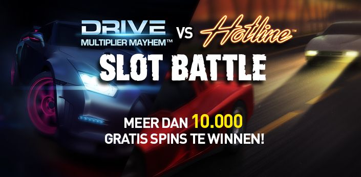 Drive vs Hotline Slot Battle – Meer dan 10.000 Gratis Spins te winnen!