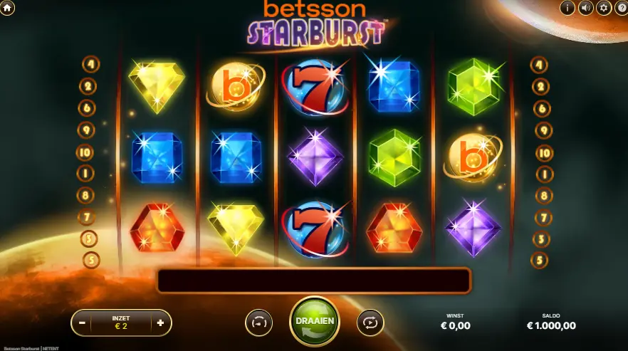 Betsson Starburst videoslot